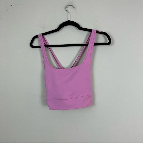 J. Crew | Pink Low Impact Cross Back Sports Bra Size Medium - Picture 1 of 4